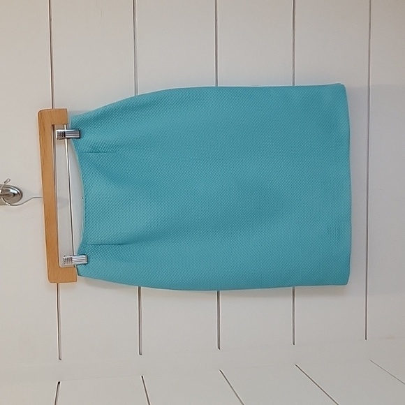 DANA BUCHMAN size 6 blue textured midi skirt - Picture 1 of 7